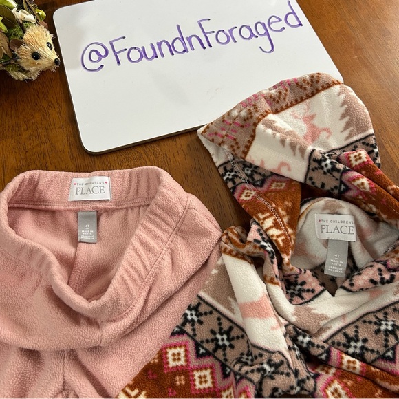 Nordic Fair Isle Reindeer Fleece Hoodie & Pants Set | 4T | The Children’s Place - Picture 5 of 7